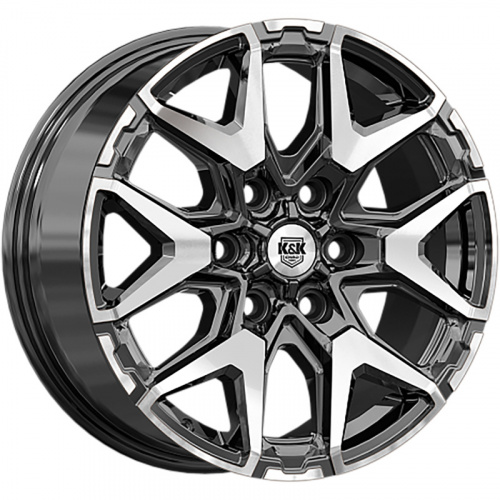 K&K 7,5x18/6x114,3 ET46 D67,1 Гангут (КС1176) Алмаз черный