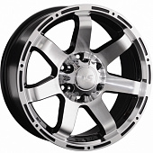 LS 7,5x17/6x139,7 ET25 D106,1 1289 BKF (конус, Колпак+лого)