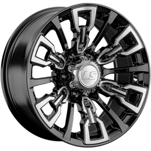 LS 8x17/6x139,7 ET-15 D106,1 1363 BKF (конус, Колпак+лого)