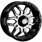 LS 8x17/6x139,7 ET10 D110,5 1285 BKF (конус, Колпак+лого)