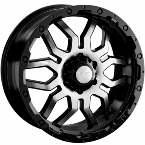 LS 8x17/6x139,7 ET10 D110,5 1285 BKF (конус, Колпак+лого)