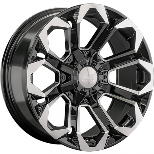 LS 9x17/6x139,7 ET20 D106,1 1366 BKF (конус, Колпак+лого)