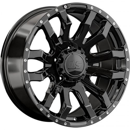 LS 9x20/5x150 ET25 D110,5 1294 BK (конус, Колпак+лого)