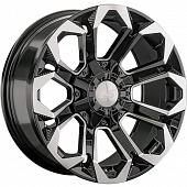 LS 9x17/6x139,7 ET20 D106,1 1366 BKF (конус, Колпак+лого)