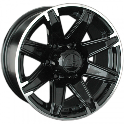 LS 8x17/6x139,7 ET10 D107,1 763 BKL (конус, Колпак+лого)