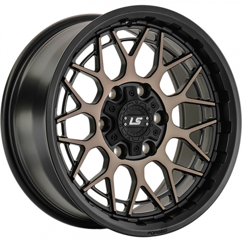 LS Forged 9x17/6x139,7 ET20 D106,1 LS FG52 MB+LYSF (конус, Колпак+лого)