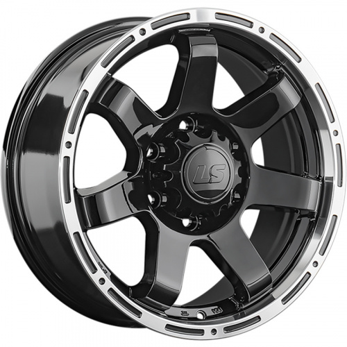 LS 7,5x17/6x139,7 ET25 D106,1 1289 BKL (конус, Колпак+лого)