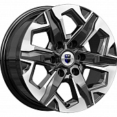 K&K 7,5x17/6x139,7 ET30 D106,1 Тейт (КС1050) Алмаз черный