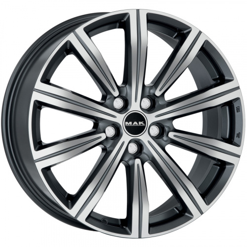 MAK 8x19/5x120 ET38 D72,6 Birmingham Gunmetal Mirror Face