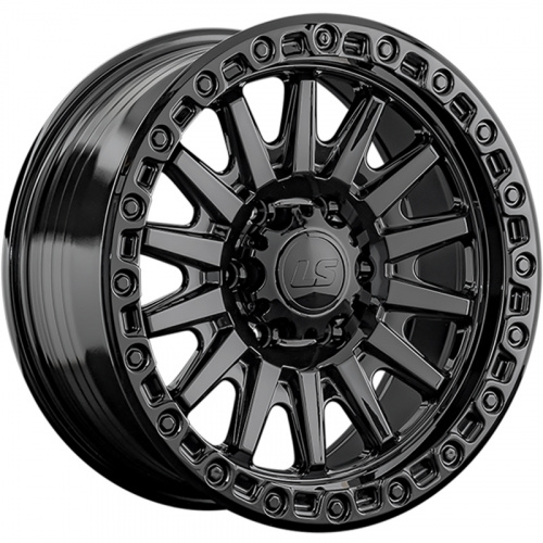 LS FlowForming 9x18/5x150 ET25 D110,1 RC90 BK (конус, Колпак+лого)