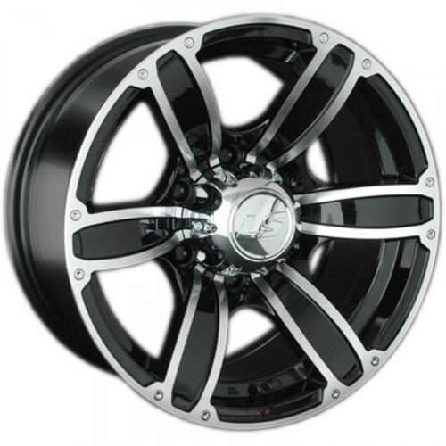 LS 8x17/6x139,7 ET10 D107,1 766 BKF (конус, Колпак+лого)