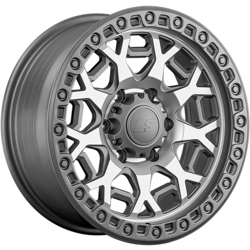 LS FlowForming 9x17/6x139,7 ET20 D106,1 RC91 MGMF (конус, Колпак+лого)