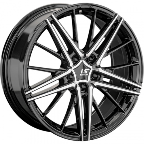 LS FlowForming 8x18/5x108 ET36 D65,1 RC76 BKF (конус, Колпак+лого)